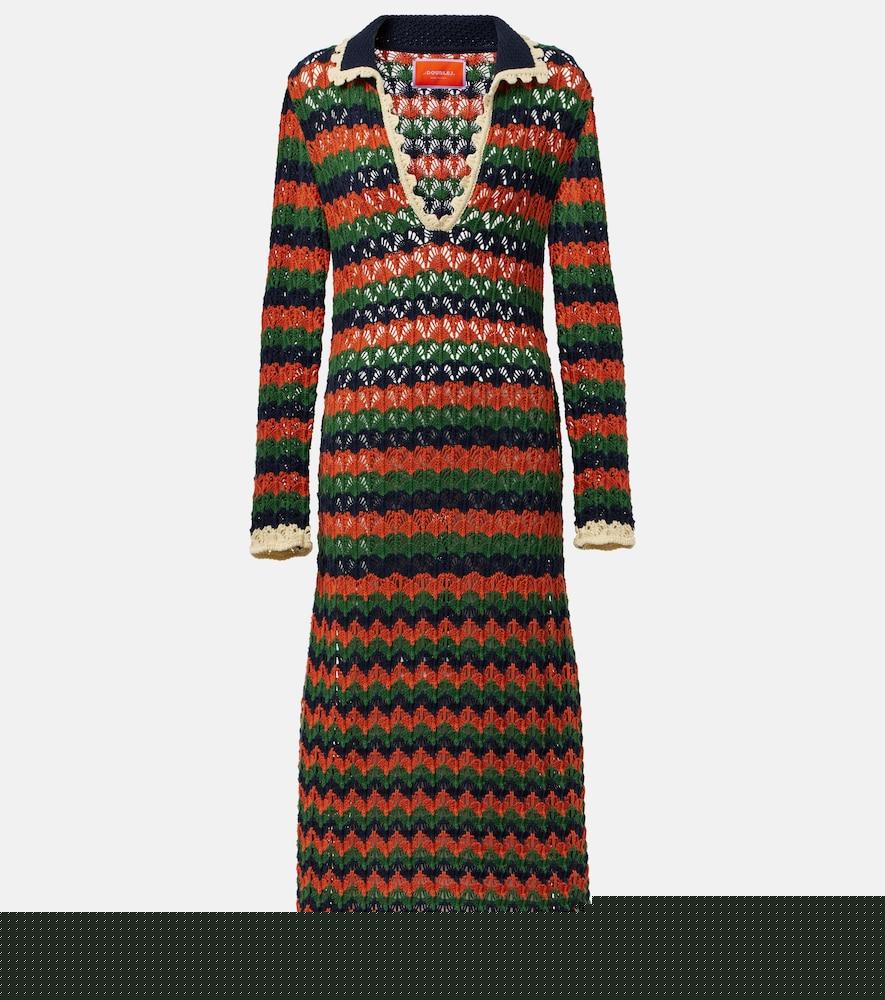 la doublej perry crochet cotton polo dress