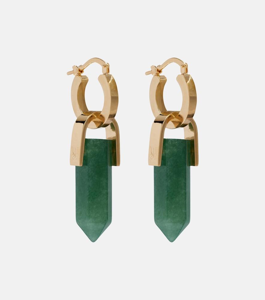 la doublej pillar embellished gold-plated earrings