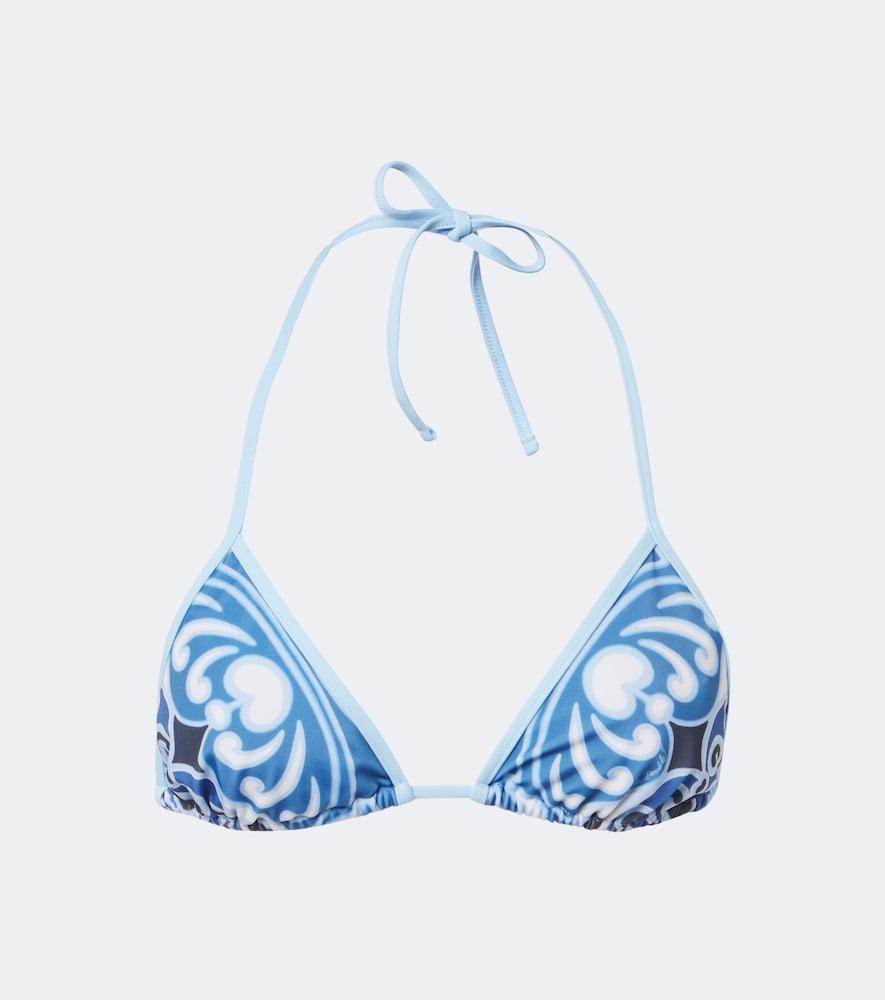 la doublej printed bikini top