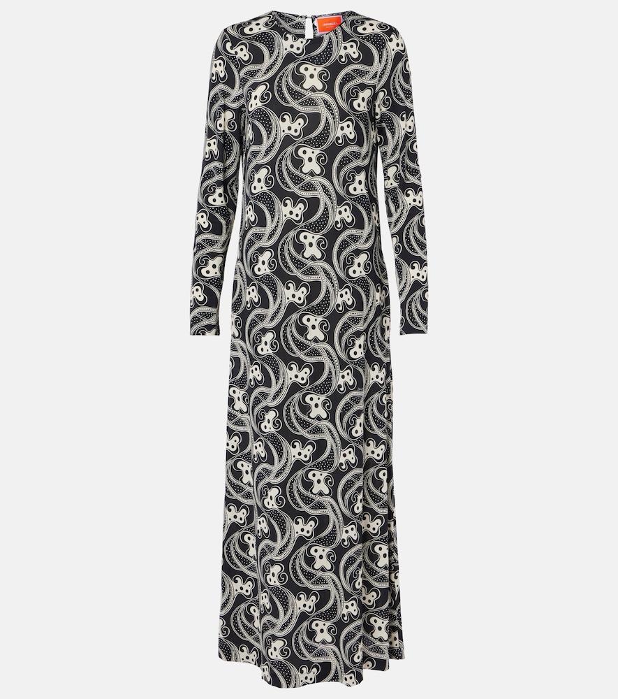 la doublej swing printed jersey maxi dress