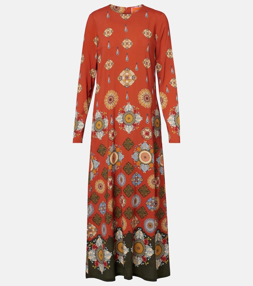 la doublej swing printed jersey maxi dress