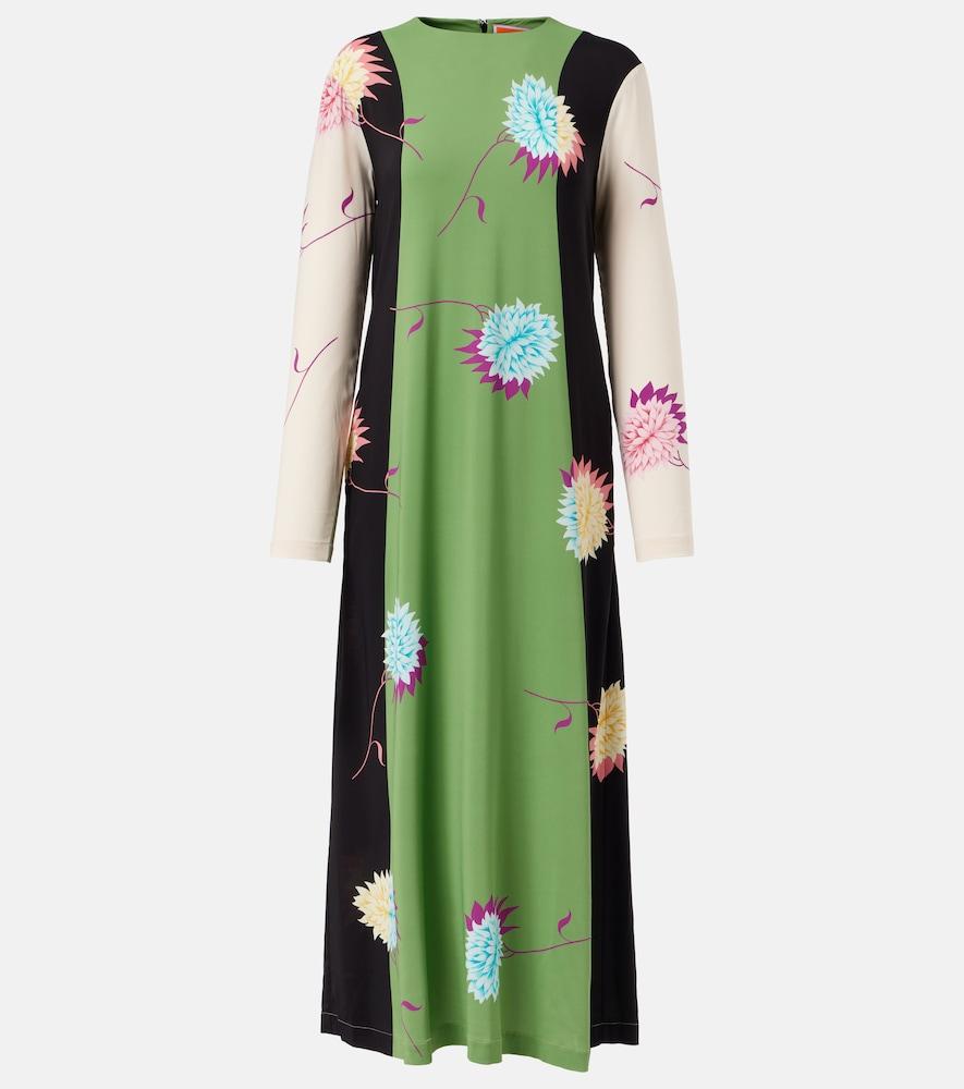 la doublej swing printed jersey midi dress
