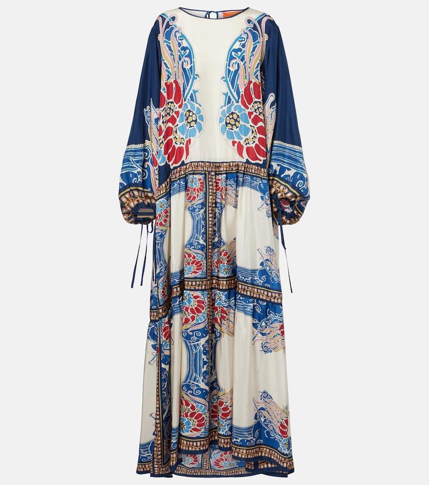 la doublej vesta printed silk maxi dress