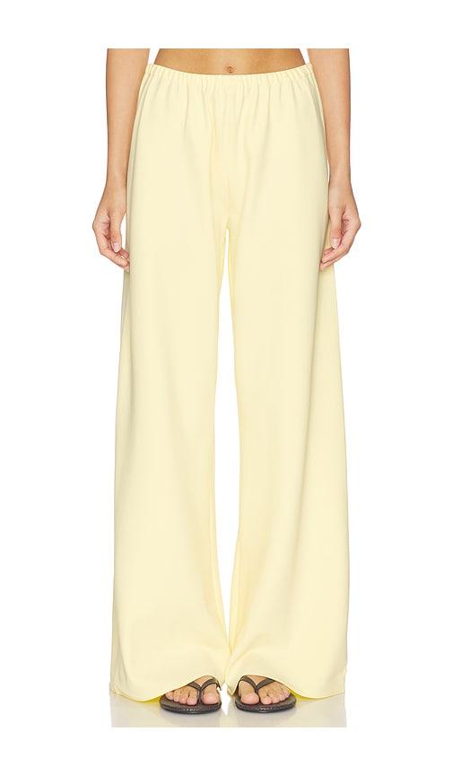 la ligne crepe colby pants in lemon. - size l (also in s, xs)
