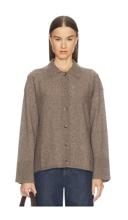 la ligne fluffy jane jacket in brown. - size m (also in xs, s)