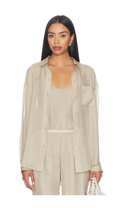 la ligne freya shirt in beige. - size l (also in s)