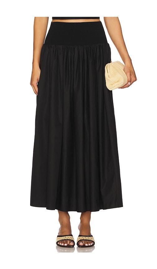 la ligne knit yoke skirt in black. - size l (also in m, xl)