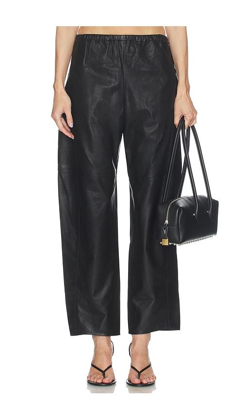 la ligne leather barrel leg colby in black. - size m (also in xs)
