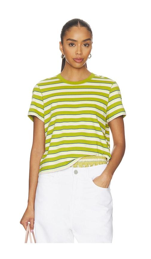 la ligne stripe molly tee in olive. - size l (also in s, xs, m)