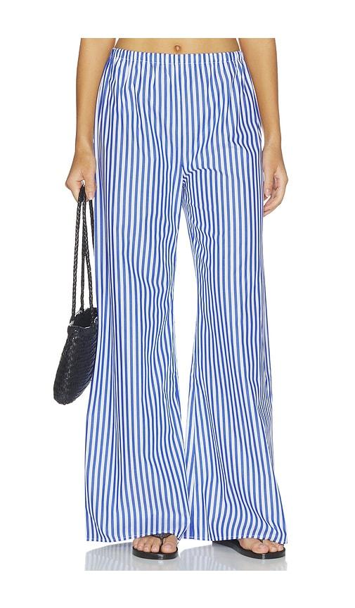 la ligne stripe pant in blue. - size l (also in s, xs, m)