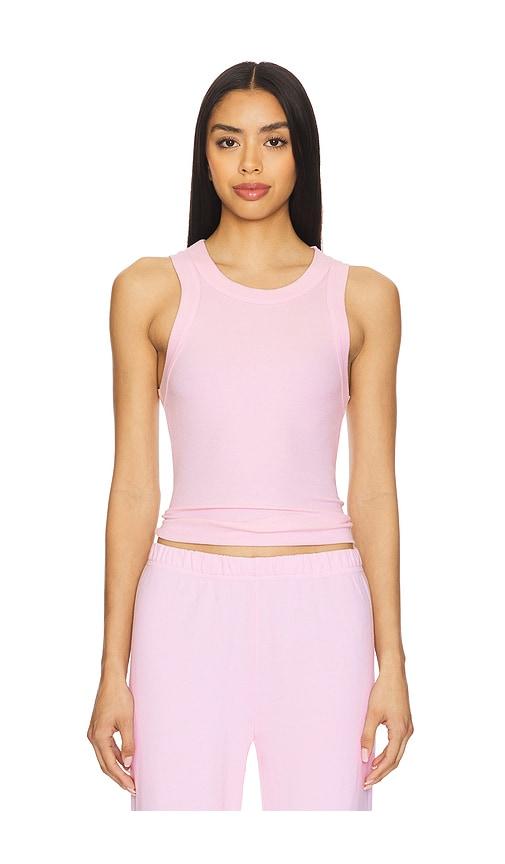 la made aida racerfront tank in pink. - size l (also in m, s, xs)