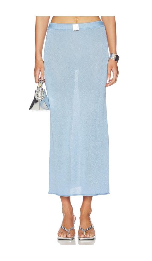la porte sonya knit skirt in baby blue. - size l (also in m, s, xl, xs)