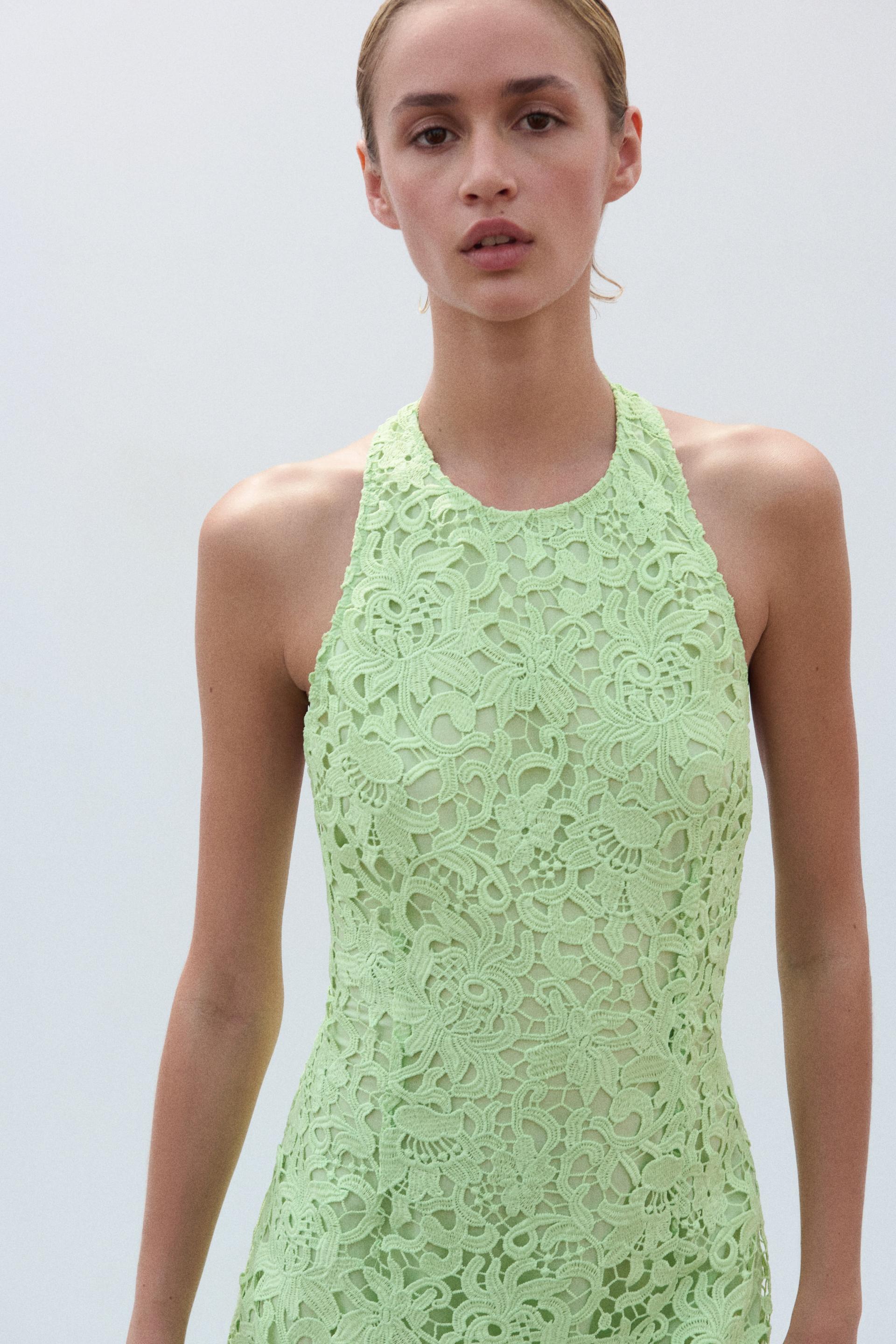 lace halterneck dress