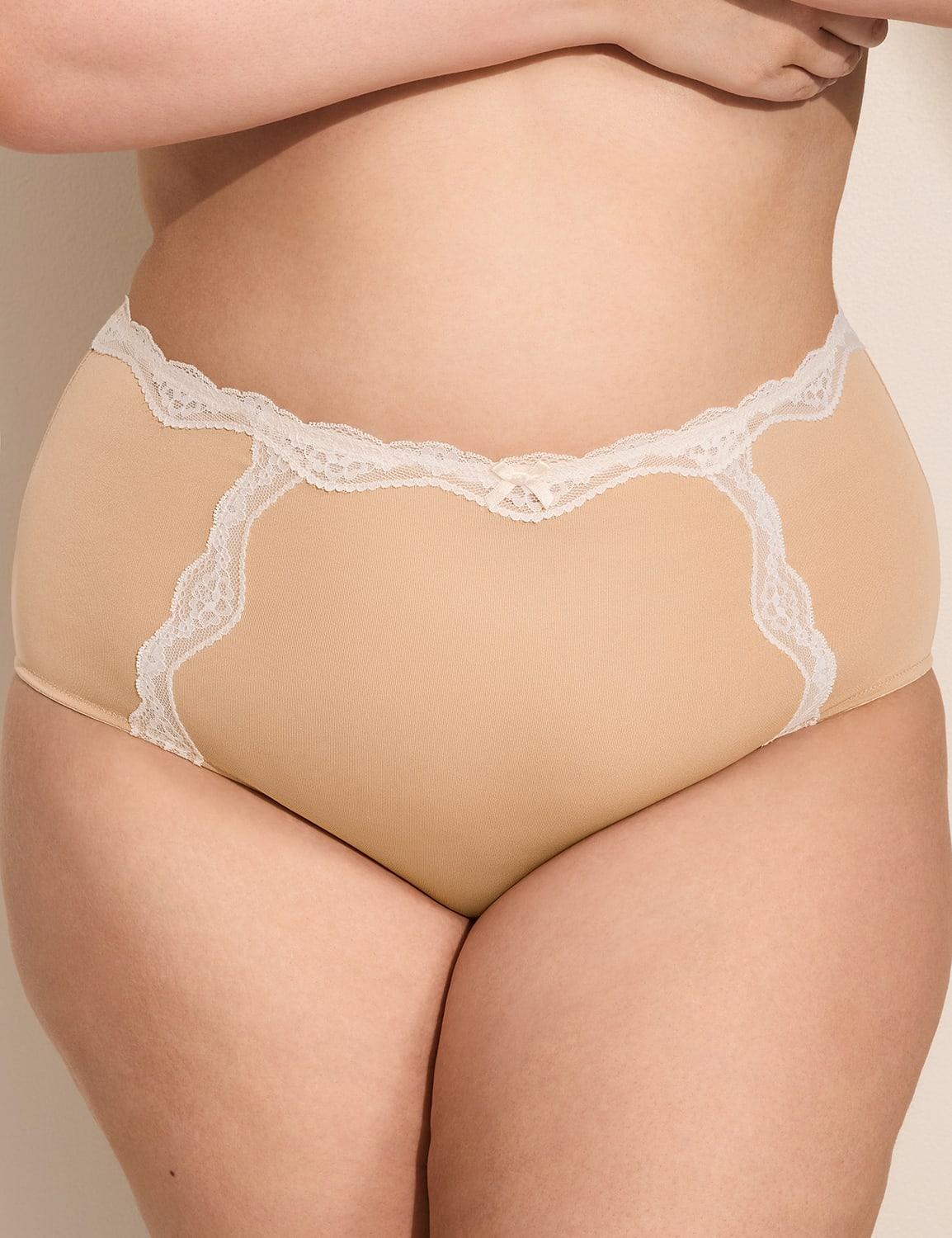 lace-trim full brief panty