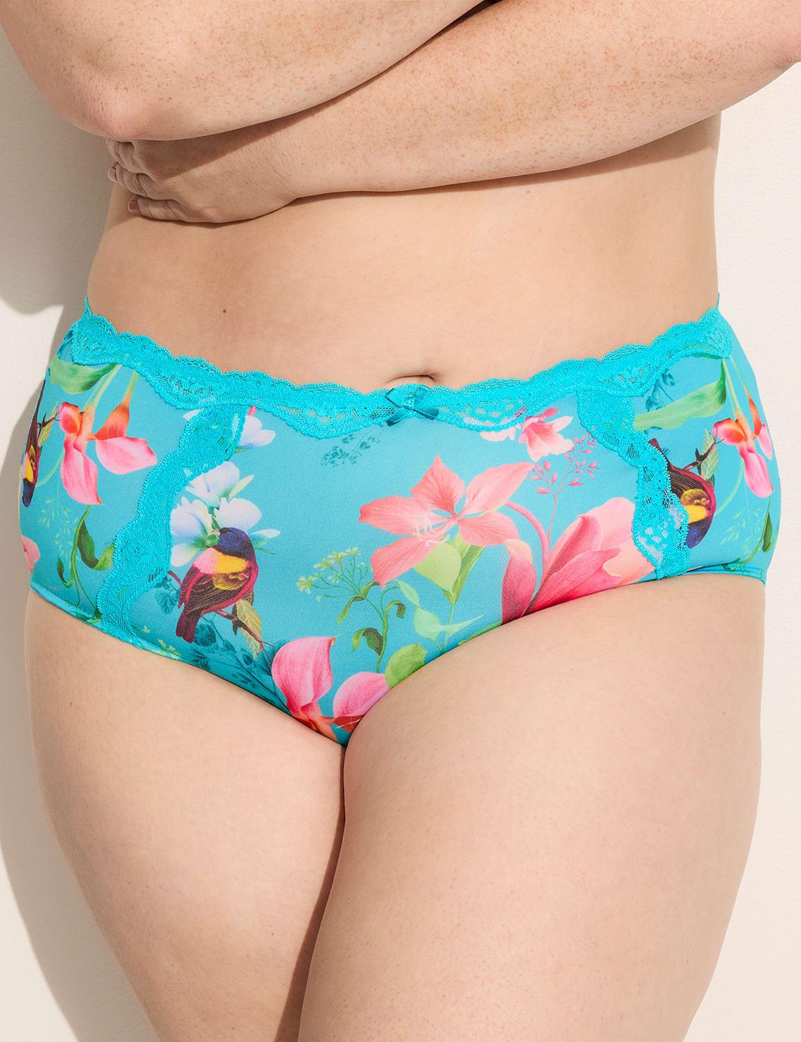 lace-trim full brief panty