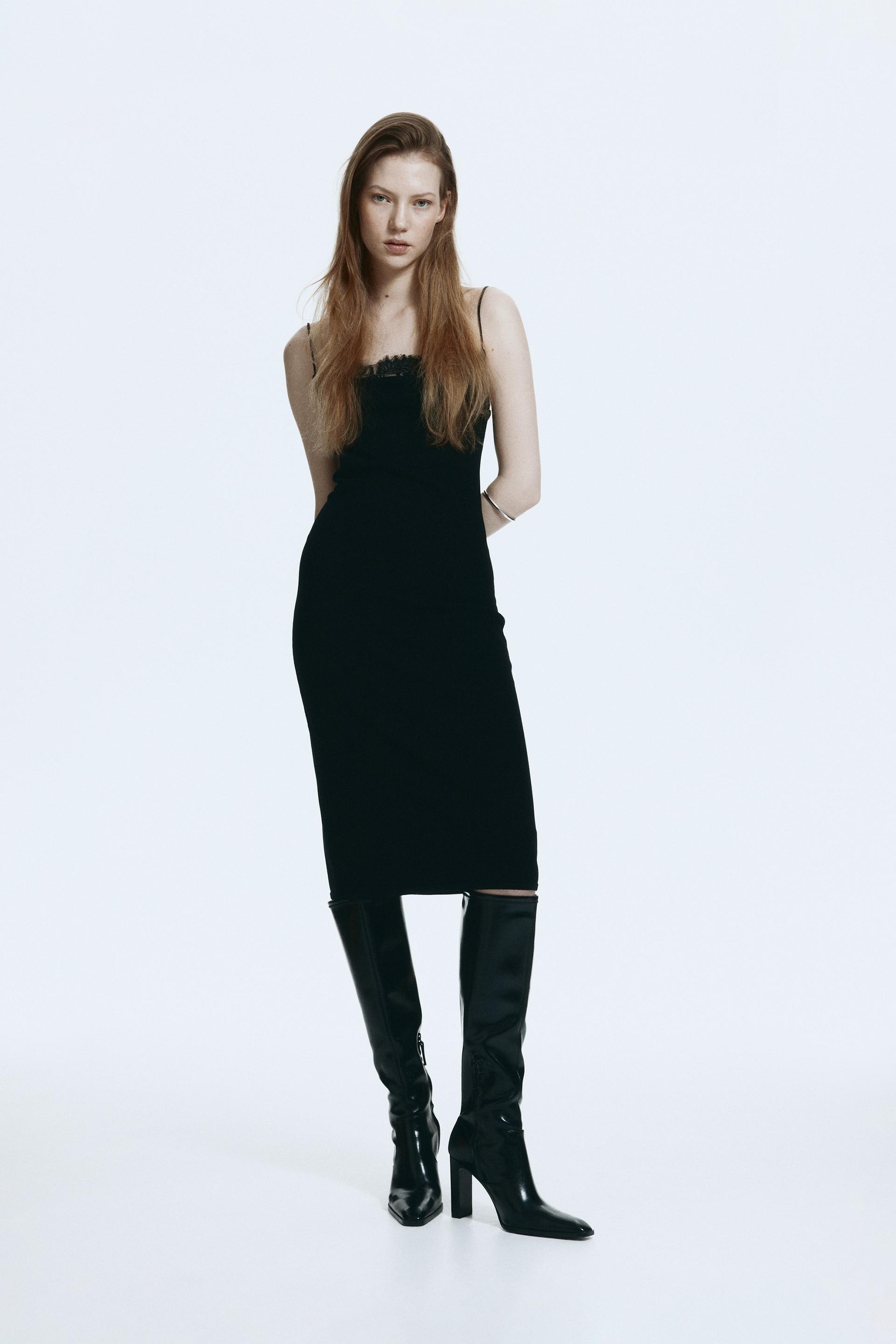 lace-trimmed dress