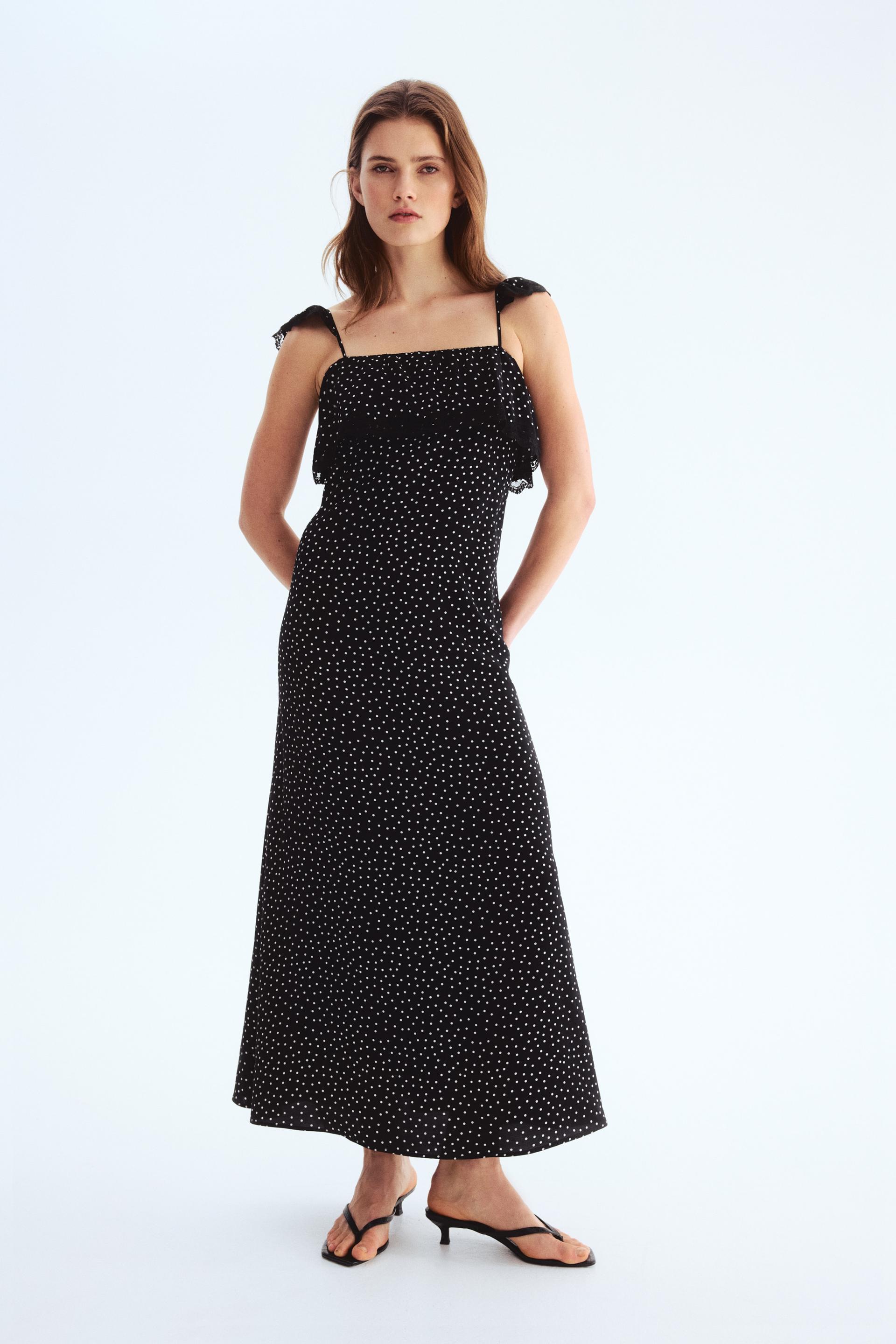 lace-trimmed dress