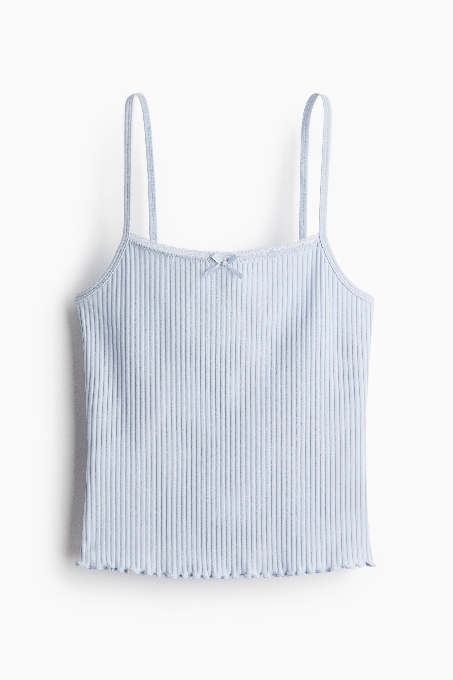 lace-trimmed strappy top