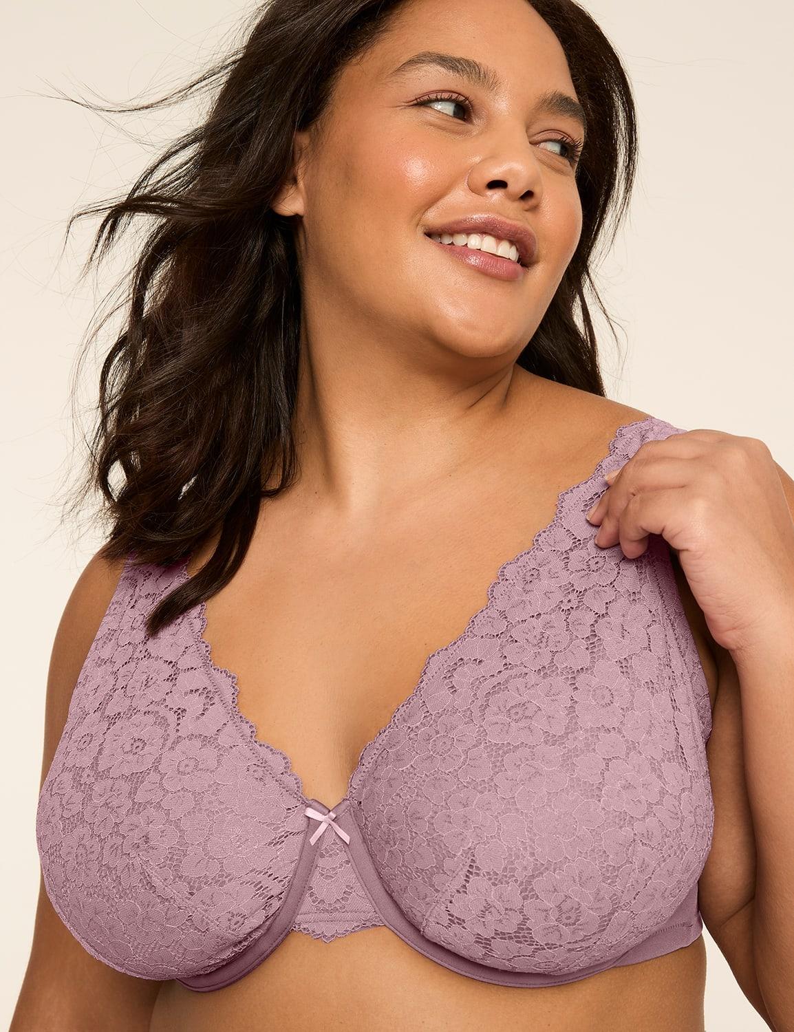 lace unlined full coverage bra
