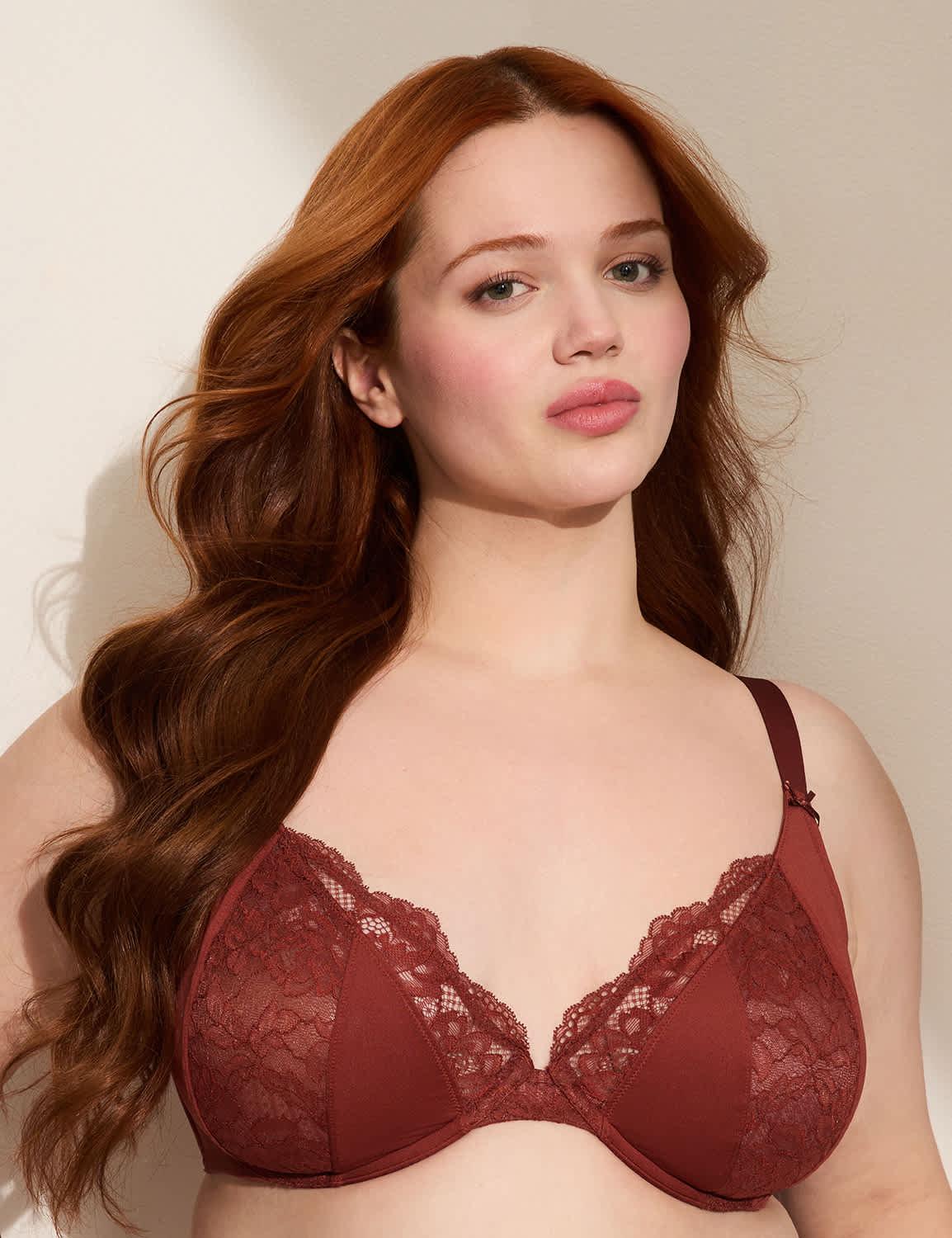 lace unlined plunge bra