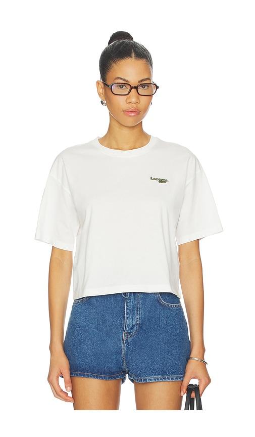 lacoste relaxed fit jersey tee in white. - size 34 (also in 36, 38, 40, 42)