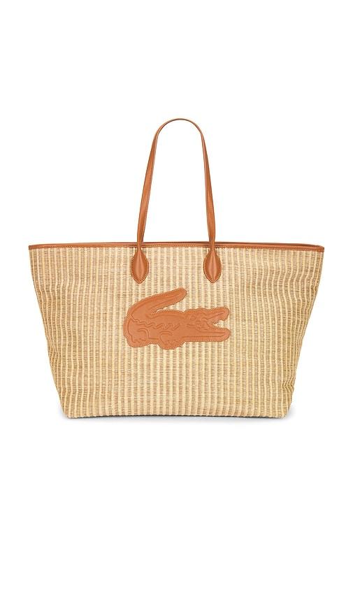 lacoste summer pack shopping bag in neutral.