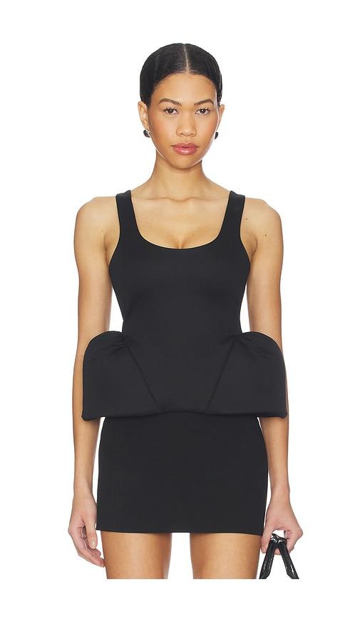 lado bokuchava basque top in black. - size m (also in xs, s)