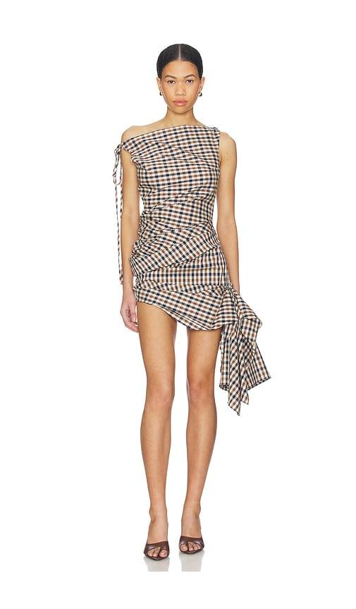 lado bokuchava twirl dress in brown. - size l (also in xs, s)