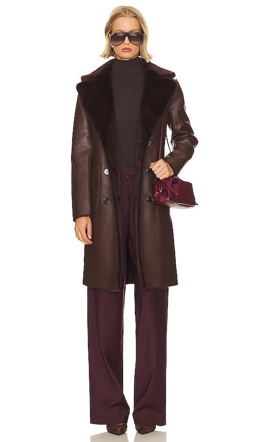 lamarque abigail coat in brown. - size s (also in l, xl, xs)