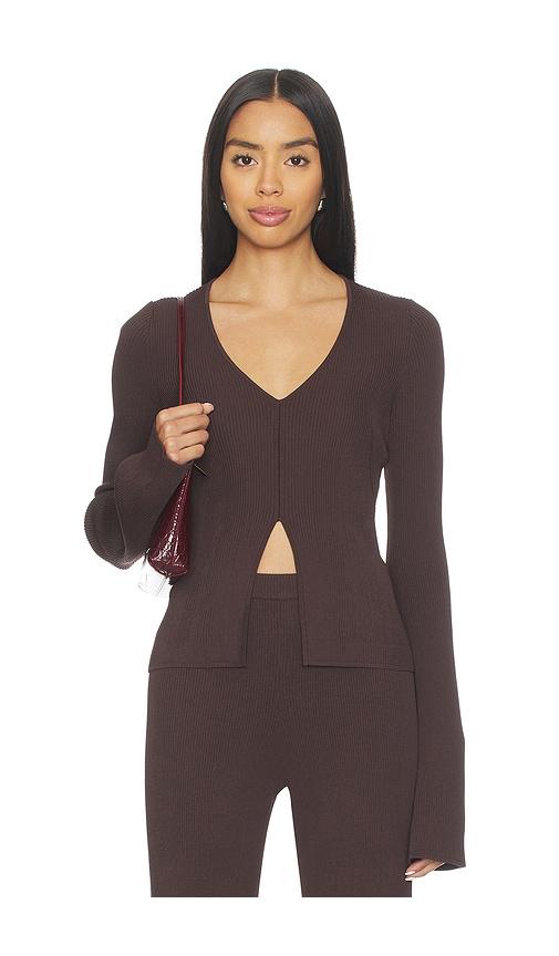 lamarque araceli top in brown. - size l (also in m, s, xs)