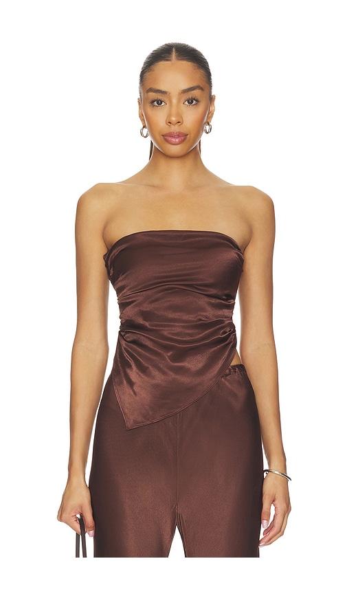lamarque baila top in chocolate. - size m/l (also in xs/s)