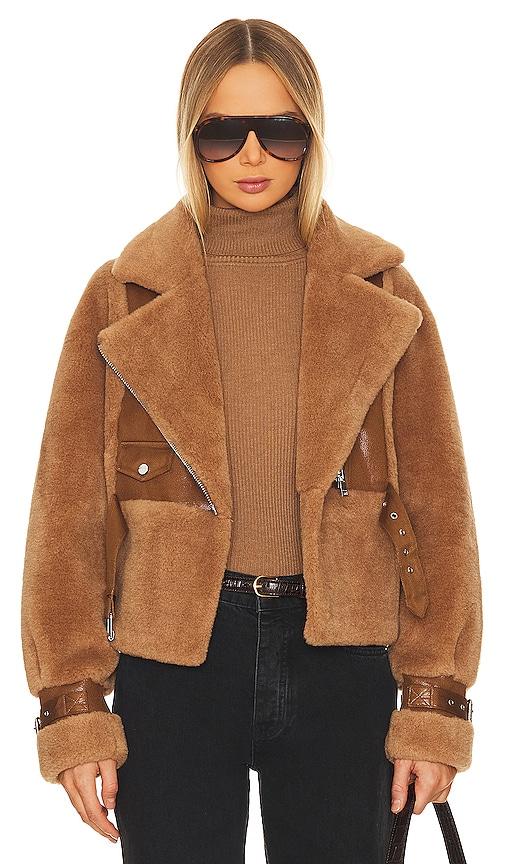 lamarque elody jacket in brown. - size l (also in xs, s, m, xl)