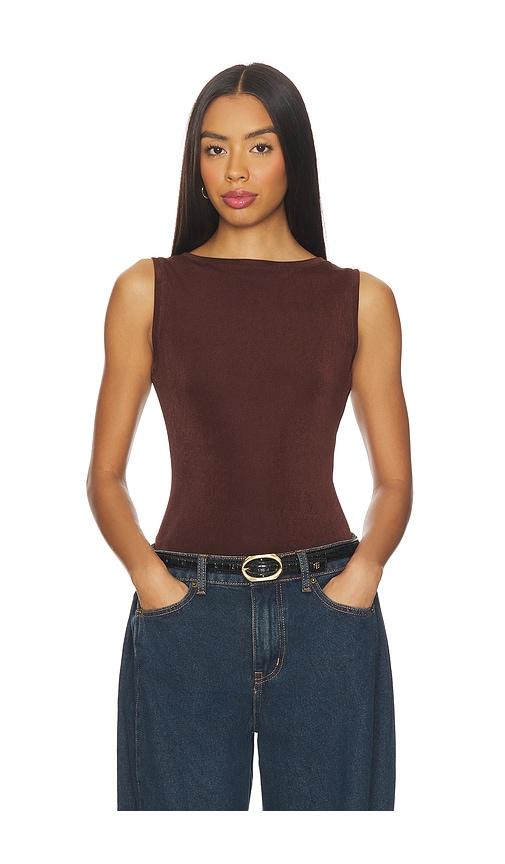 lamarque loki bodysuit in brown. - size l (also in s, xs, m)