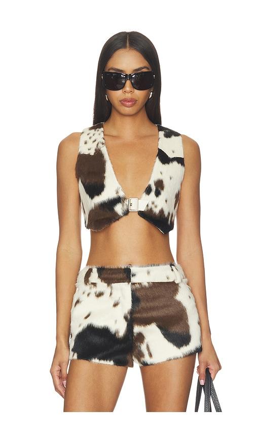 lamarque pinta vest in brown. - size l (also in s, m)