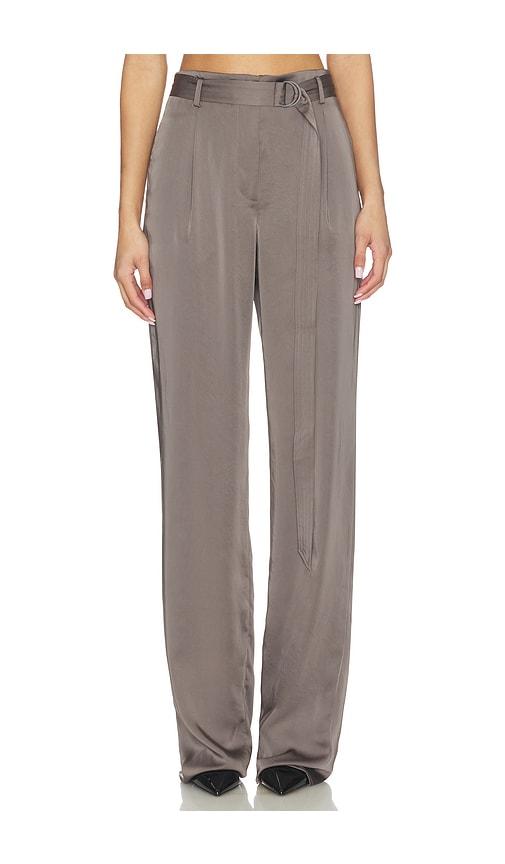 lapointe belted pant in grey. - size 0 (also in 2, 6)