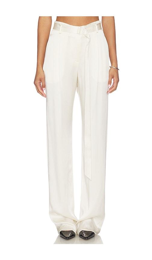 lapointe high waisted belted pant in white. - size 0 (also in 2, 4)