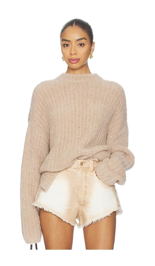 lapointe oversized crew neck sweater in beige. - size m/l (also in xs/s)