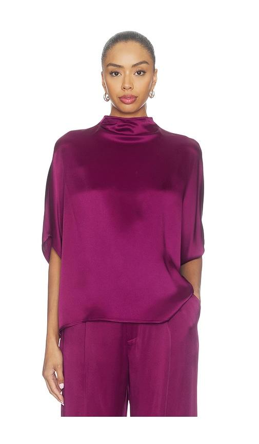 lapointe satin cape tee in cream. - size l (also in m, s)