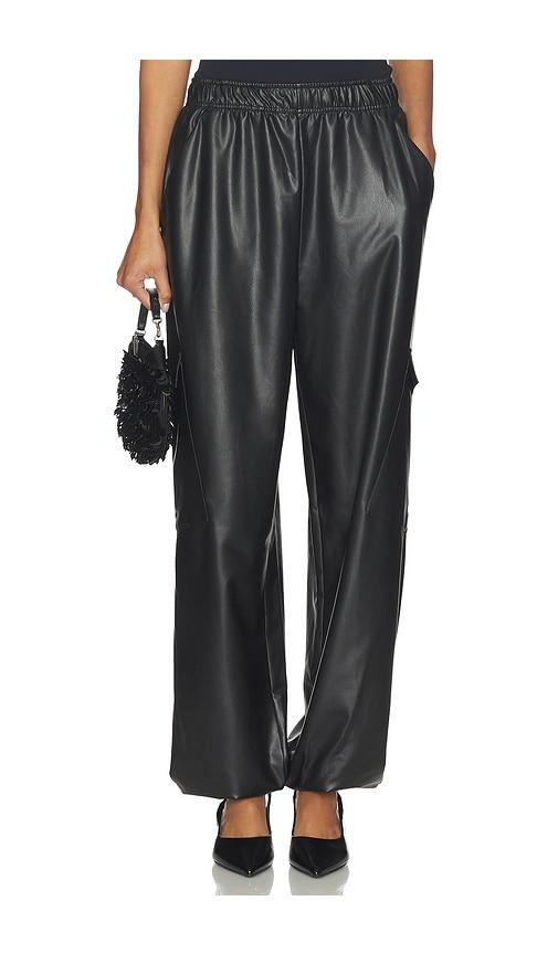 lapointe textured faux leather jogger in black. - size m (also in xs, s)