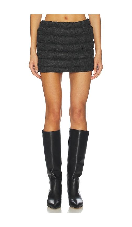 laquan smith low rise mini skirt in grey. - size m (also in xs, s)