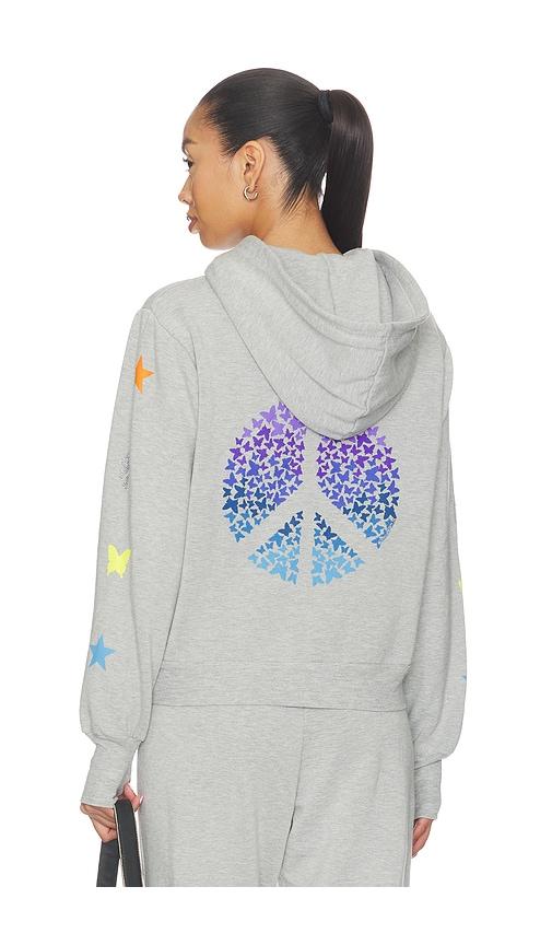 lauren moshi leann zip up hoodie in grey. - size l (also in xs, s, m, xl)