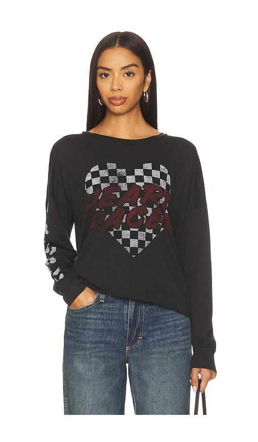 lauren moshi luella long sleeve drop shoulder tee in black. - size m (also in s)