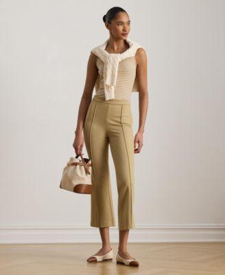 lauren ralph lauren womens twill flare ankle pants