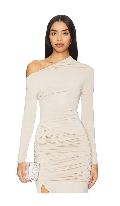 lblc the label amina top in beige. - size m (also in s)