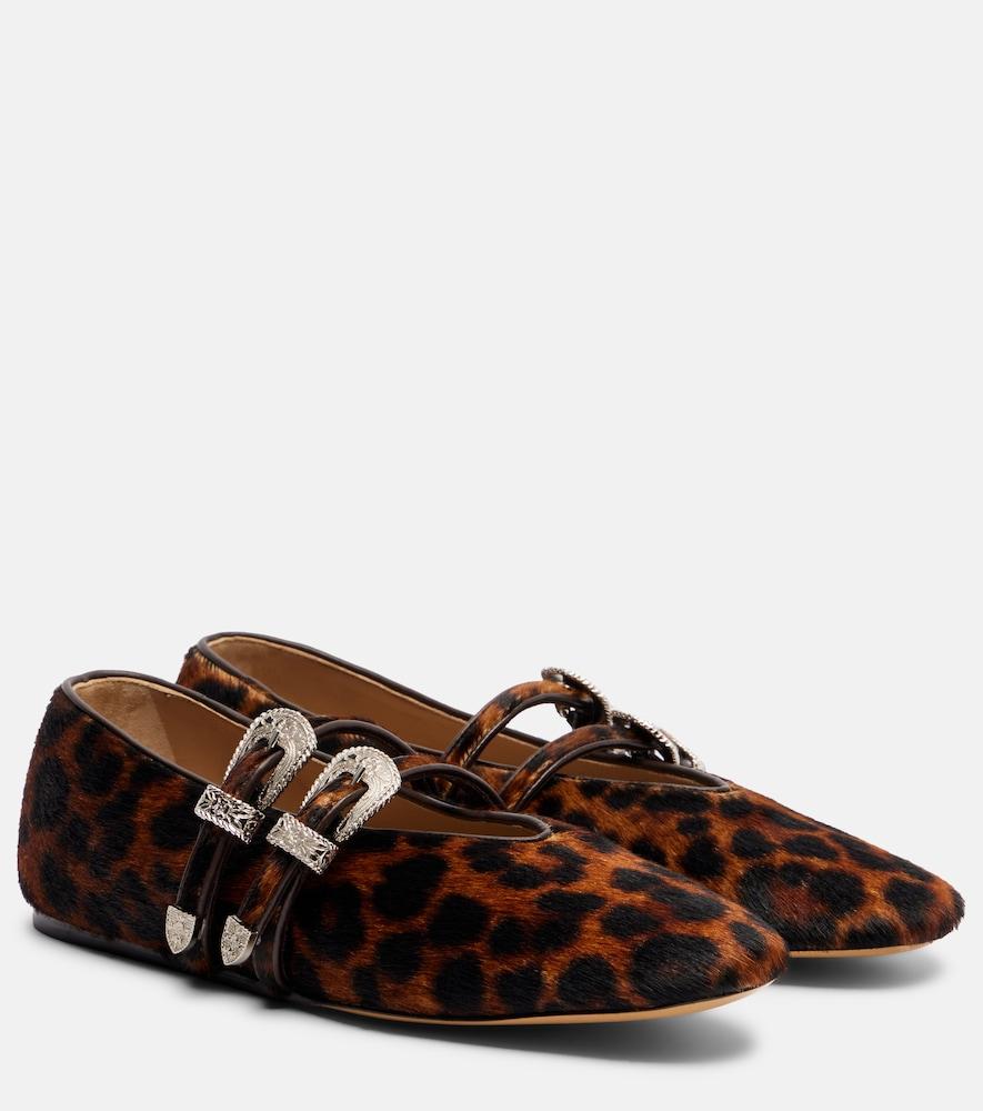 le monde béryl claudia calf hair mary jane flats