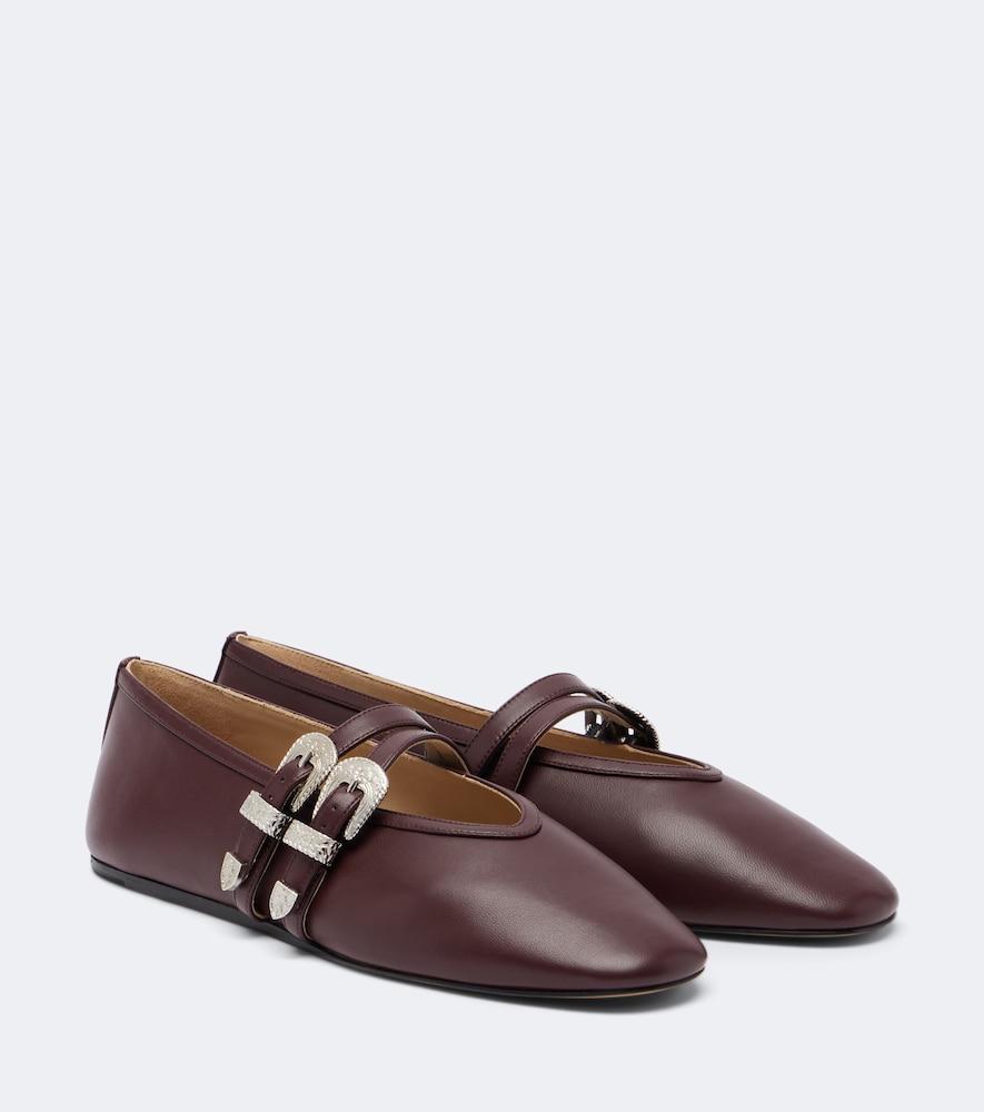 le monde béryl claudia leather mary jane flats