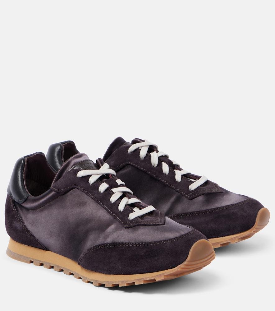 le monde béryl slim runner satin sneakers