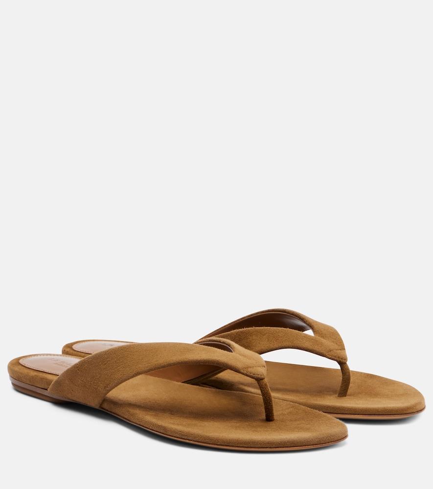 le monde béryl suede thong sandals