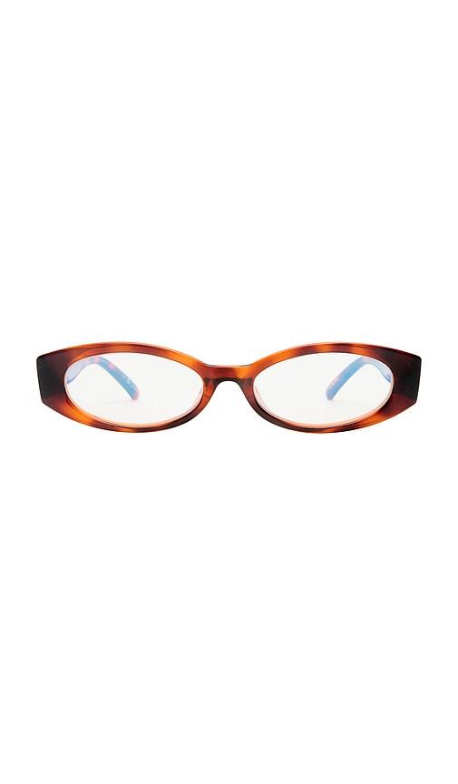 le specs belladonna sunglasses in brown.