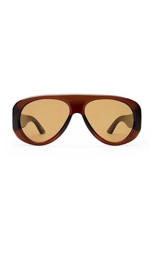 le specs dream boat sunglasses in brown.